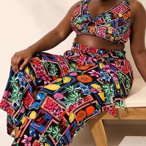 Lane Bryant swim by Calique 3 piece swim set